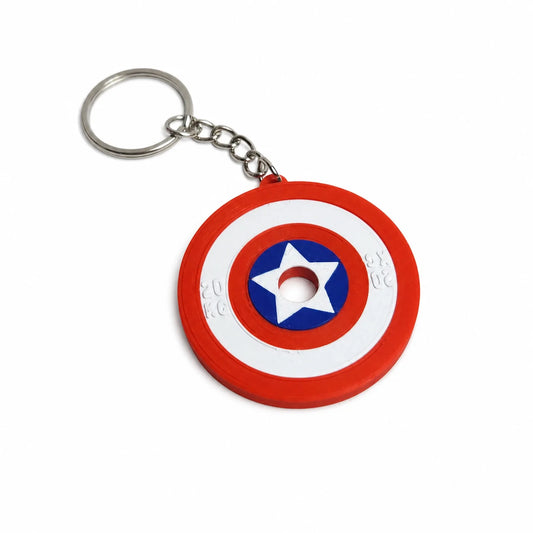 Llavero Capitán América Disco Bumper — detalle
