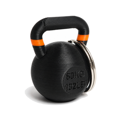 Llavero Kettlebell — Negro (grabado 60KG)