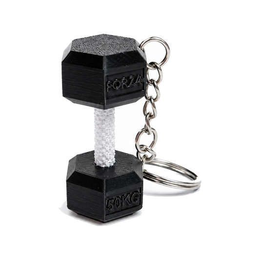 Llavero Mancuerna Hexagonal — Negro
