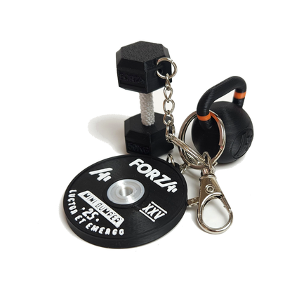 Pack 3 Llaveros Gym — Black Edition